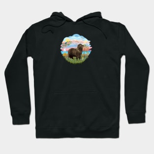 "Cloud Angel", A Rainbow Bridge Design Featuring a Newfoundland Hoodie